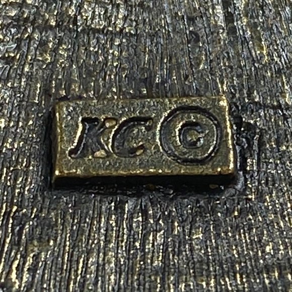 Angel Pin Brooch Marked KC Vintage Gold Tone Halo Rose Flower Guardian Christian - Picture 8 of 13